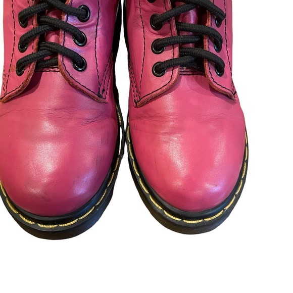 Dr. Matens 1460 Air Wair Fuschia Leather Boots Size 5 - Picture 5 of 9